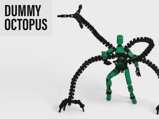 Dummy Octopus – 3D-gedruckte Tentakel-Figur kompatibel mit Dummy 13 – beweglich, sammelbar, custom Actionfigur Zubehör
