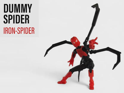 Iron‑Spider – 3D‑gedrucktes Spider‑Zubehör für Dummy 13 – bewegliche Bein‑Adapter, actionreich & kompatibel