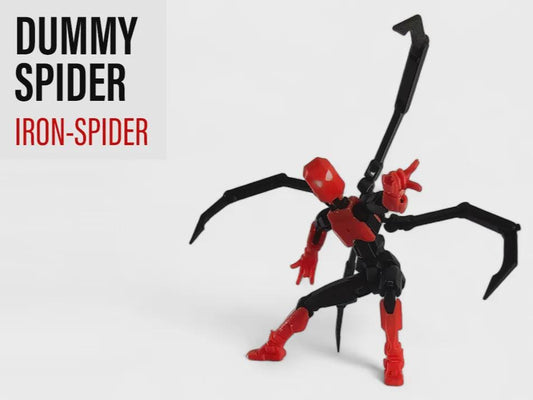 Iron‑Spider – 3D‑gedrucktes Spider‑Zubehör für Dummy 13 – bewegliche Bein‑Adapter, actionreich & kompatibel