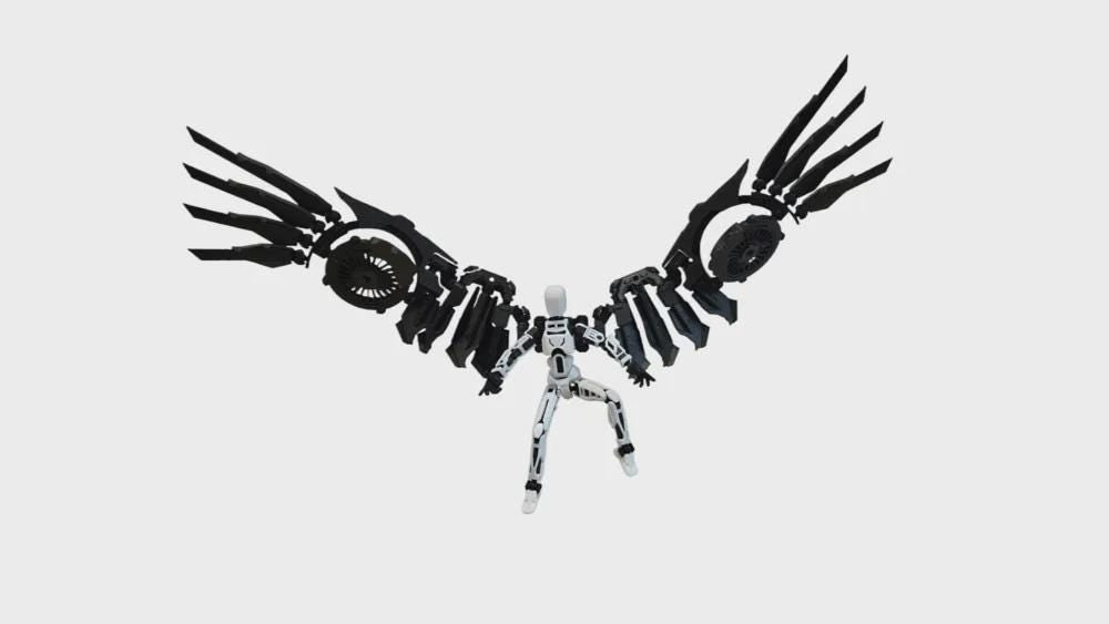 Vulture Dummy – 3D-gedrucktes Flügel-Modul für Dummy 13 – detailreich, beweglich & sammelbar