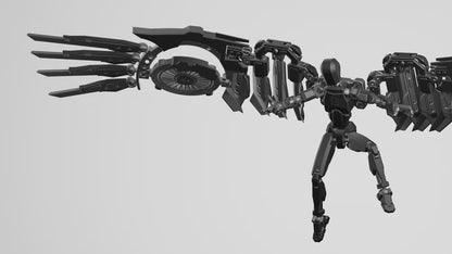 Vulture Dummy – 3D-gedrucktes Flügel-Modul für Dummy 13 – detailreich, beweglich & sammelbar