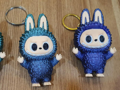 Labubu Schlüsselanhänger – 3D-gedruckt | 7 cm Figur mit beweglichen Augen | Geschenkidee | Fanartikel | Anime Deko