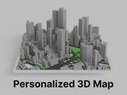 Personalisierte 3D-Karte – Stadtmodell als Deko | Dein Wunschort als 3D-Druck | Geschenkidee | Karte als Relief | Handmade in Germany