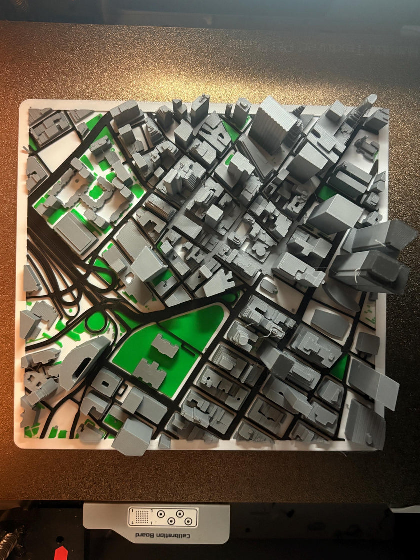 Personalisierte 3D-Karte – Stadtmodell als Deko