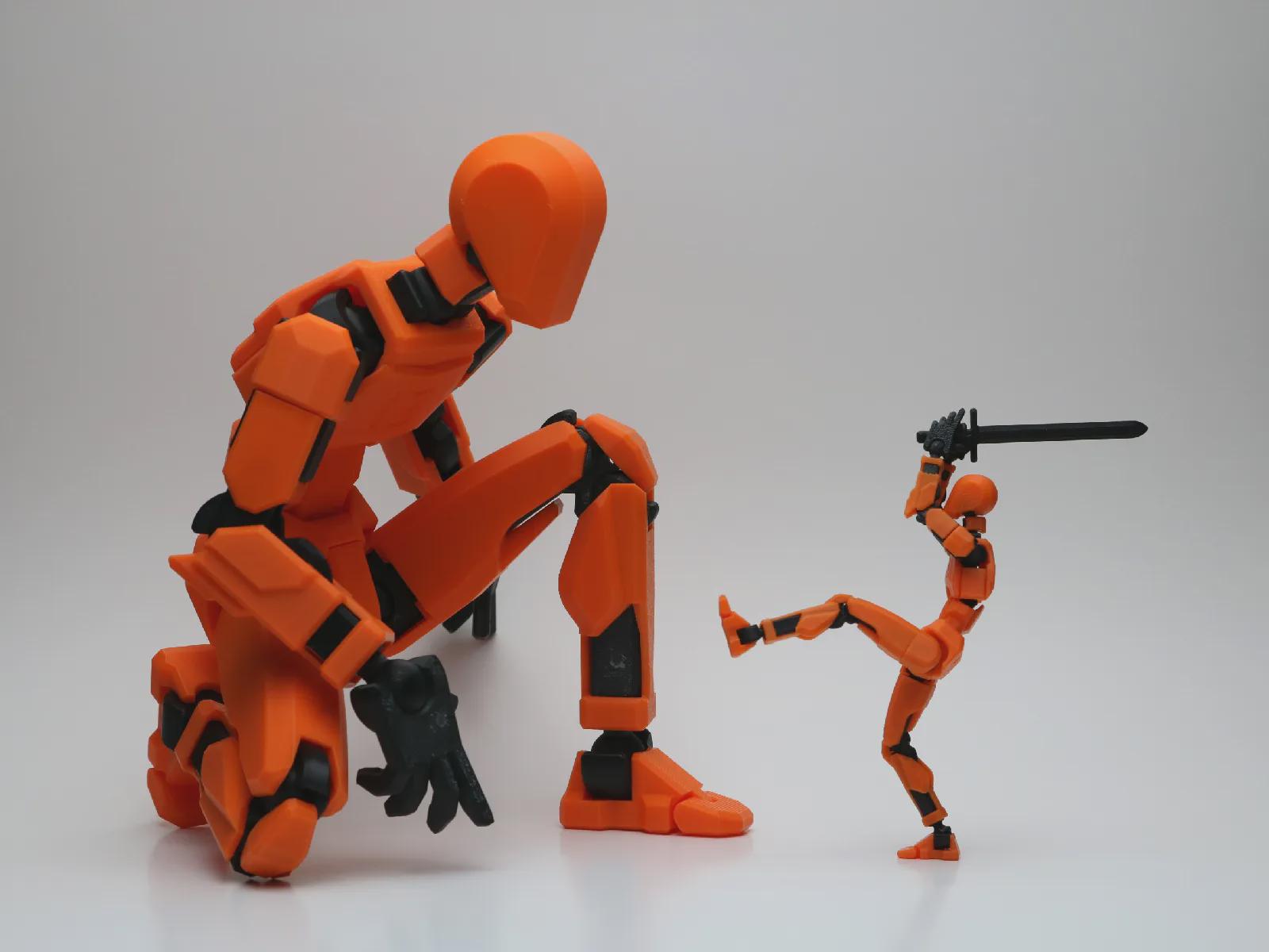 Dummy 13 Zubehör-Set – 3D-gedruckt für Actionfiguren – Schwert, Pistole, Rucksack, Hut u. mehr – kompatibel mit Dummy13 Figur aus PLA, PETG – 3D-Druck von G3DprintsDE