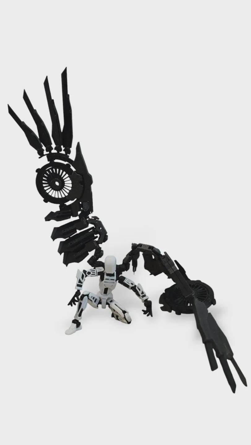 Vulture Dummy – 3D-gedrucktes Flügel-Modul für Dummy 13 – detailreich, beweglich & sammelbar
