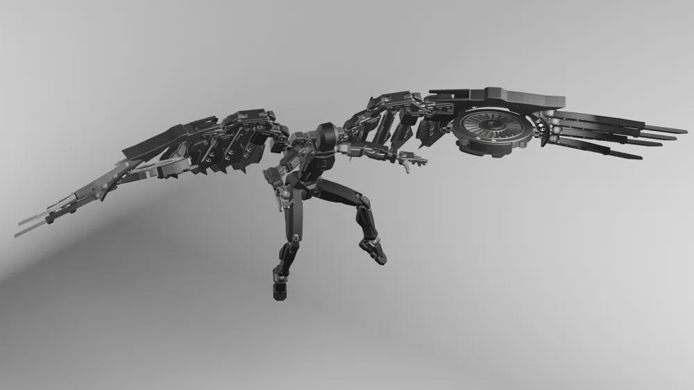 Vulture Dummy – 3D-gedrucktes Flügel-Modul für Dummy 13 – detailreich, beweglich & sammelbar