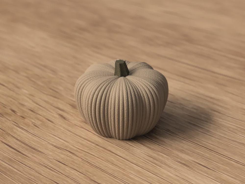 Minimalistische 3D-gedruckte Kürbis-Deko – Moderne Herbstdeko im Japandi-Stil, strukturierte Skulptur, 2 Größen, PLA, Handmade