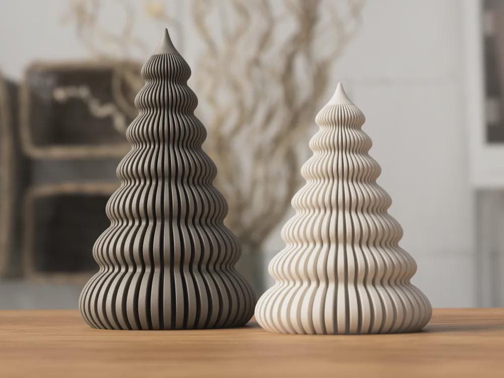 Weihnachtsbaum – 3D-gedruckte LED-Deko | Minimalistische Weihnachtsbäume, Handmade, Skandi Style aus PLA, Kunststoff, Plastik, Nachhaltig – 3D-Druck von G3DprintsDE