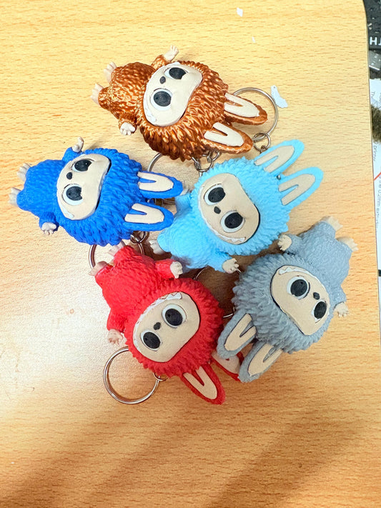 Labubu Schlüsselanhänger – 3D-gedruckt | 7 cm Figur mit beweglichen Augen | Geschenkidee | Fanartikel | Anime Deko
