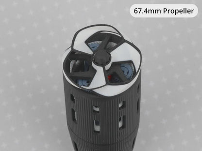 High‑Speed Propeller Launcher-SET – 3‑Stufen Planetengetriebe (1:64), bis zu 18 300 RPM, 3D‑gedruckt, Outdoor‑Toy
