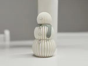 Weihnachts Schneemann Deko | 3D gedruckter Schneemann Teelicht-Halter | Weihnachtliche Glühbirnen Geschenkidee | Nordic Christmas Decor aus PLa, Kunststoff – 3D-Druck von G3DprintsDE