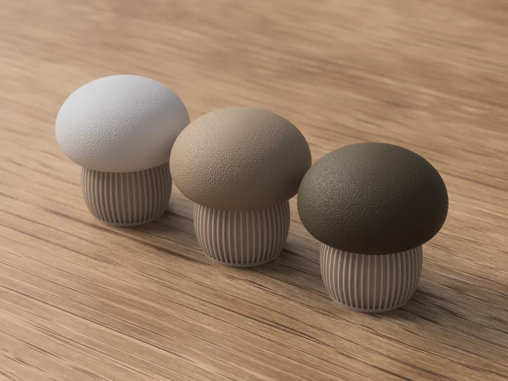 Japandi Mushroom Dekoration Behälter – Pilz Dose mit Schraubdeckel, minimalistisches Home Decor, Skandi Japanisch Stil aus PLA, Kunststoff – 3D-Druck von G3DprintsDE