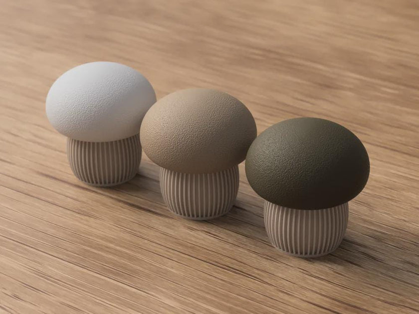 Japandi Mushroom Dekoration Behälter – Pilz Dose mit Schraubdeckel, minimalistisches Home Decor, Skandi Japanisch Stil aus PLA, Kunststoff – 3D-Druck von G3DprintsDE