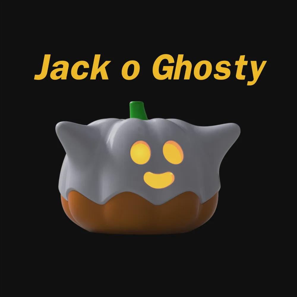Ghost Pumpkin Halloween Deko | 3D-gedruckter Geist in Kürbis-Form | Leuchtendes Teelicht Ornament | Herbst Geschenk aus – 3D-Druck von G3DprintsDE