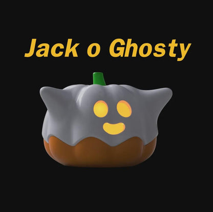 Ghost Pumpkin Halloween Deko | 3D-gedruckter Geist in Kürbis-Form | Leuchtendes Teelicht Ornament | Herbst Geschenk aus – 3D-Druck von G3DprintsDE