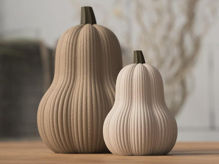 Butternut Kürbis Deko – 3D-gedruckte Herbstdekoration, minimalistische Kürbisskulptur, skandinavische Herbstdeko aus PLa, Kunststoff – 3D-Druck von G3DprintsDE