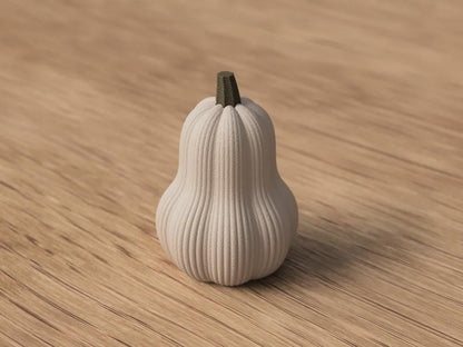 Butternut Kürbis Deko – 3D-gedruckte Herbstdekoration, minimalistische Kürbisskulptur, skandinavische Herbstdeko aus PLa, Kunststoff – 3D-Druck von G3DprintsDE