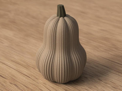 Butternut Kürbis Deko – 3D-gedruckte Herbstdekoration, minimalistische Kürbisskulptur, skandinavische Herbstdeko aus PLa, Kunststoff – 3D-Druck von G3DprintsDE