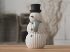Weihnachts Schneemann Deko | 3D gedruckter Schneemann Teelicht-Halter | Weihnachtliche Glühbirnen Geschenkidee | Nordic Christmas Decor aus PLa, Kunststoff – 3D-Druck von G3DprintsDE