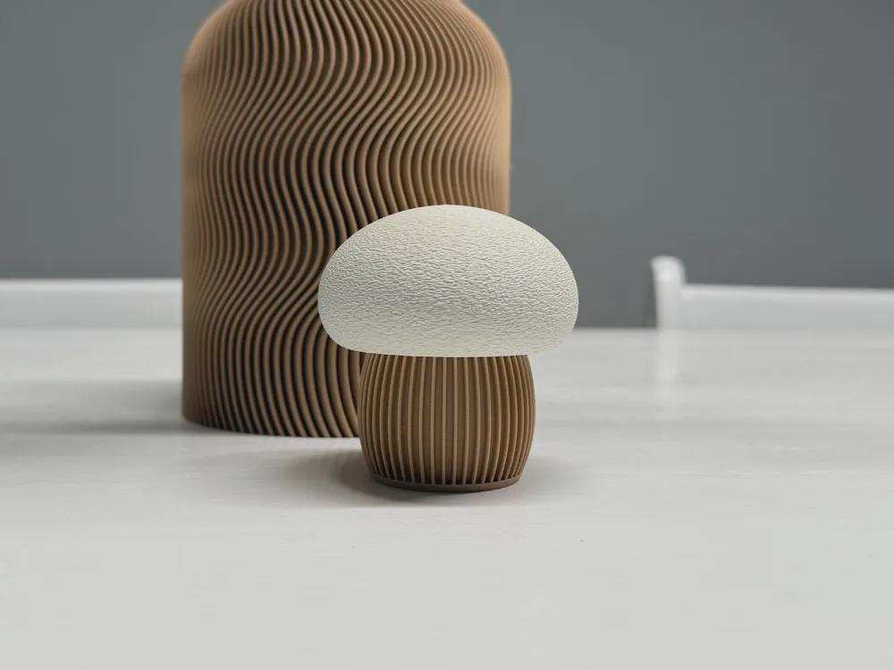 Japandi Mushroom Dekoration Behälter – Pilz Dose mit Schraubdeckel, minimalistisches Home Decor, Skandi Japanisch Stil aus PLA, Kunststoff – 3D-Druck von G3DprintsDE