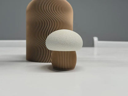 Japandi Mushroom Dekoration Behälter – Pilz Dose mit Schraubdeckel, minimalistisches Home Decor, Skandi Japanisch Stil aus PLA, Kunststoff – 3D-Druck von G3DprintsDE