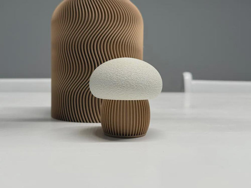 Japandi Mushroom Dekoration Behälter – Pilz Dose mit Schraubdeckel, minimalistisches Home Decor, Skandi Japanisch Stil aus PLA, Kunststoff – 3D-Druck von G3DprintsDE
