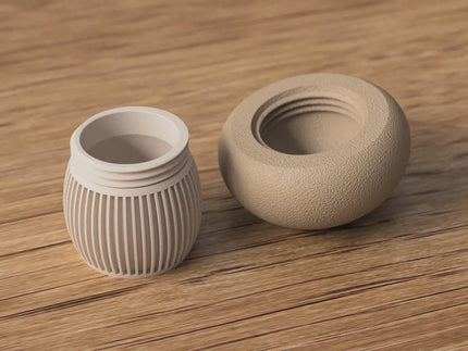 Japandi Mushroom Dekoration Behälter – Pilz Dose mit Schraubdeckel, minimalistisches Home Decor, Skandi Japanisch Stil aus PLA, Kunststoff – 3D-Druck von G3DprintsDE