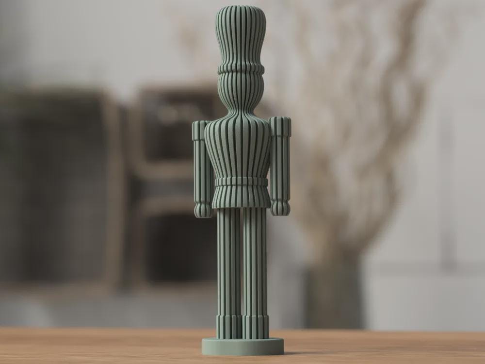 Handgefertigte Nussknacker-Dekoration - Weihnachtsdeko 3D Druck Adventsdekoration Geschenkidee aus PLA, Kunststoff, Plastik, Nachhaltig – 3D-Druck von G3DprintsDE