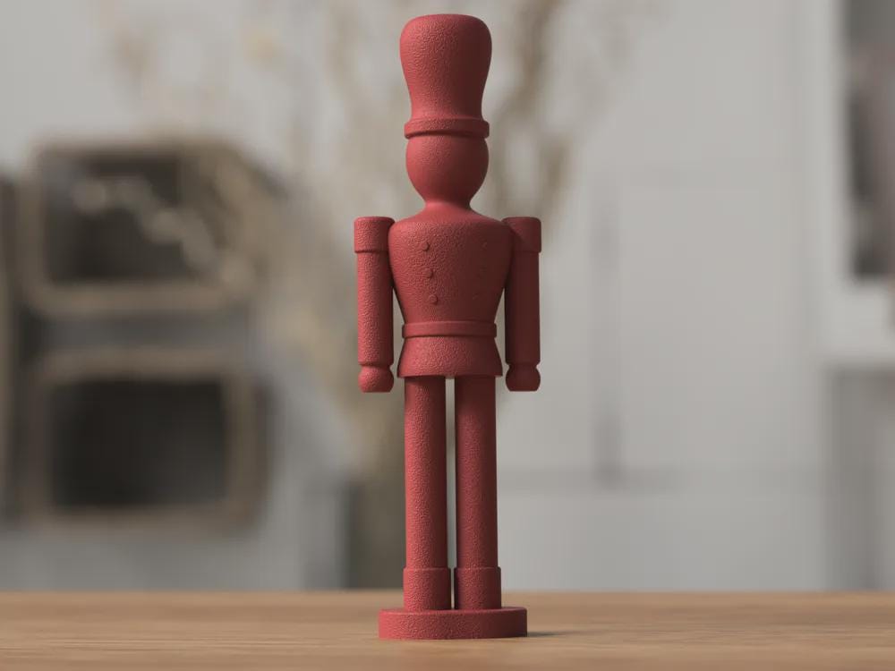 Handgefertigte Nussknacker-Dekoration - Weihnachtsdeko 3D Druck Adventsdekoration Geschenkidee aus PLA, Kunststoff, Plastik, Nachhaltig – 3D-Druck von G3DprintsDE