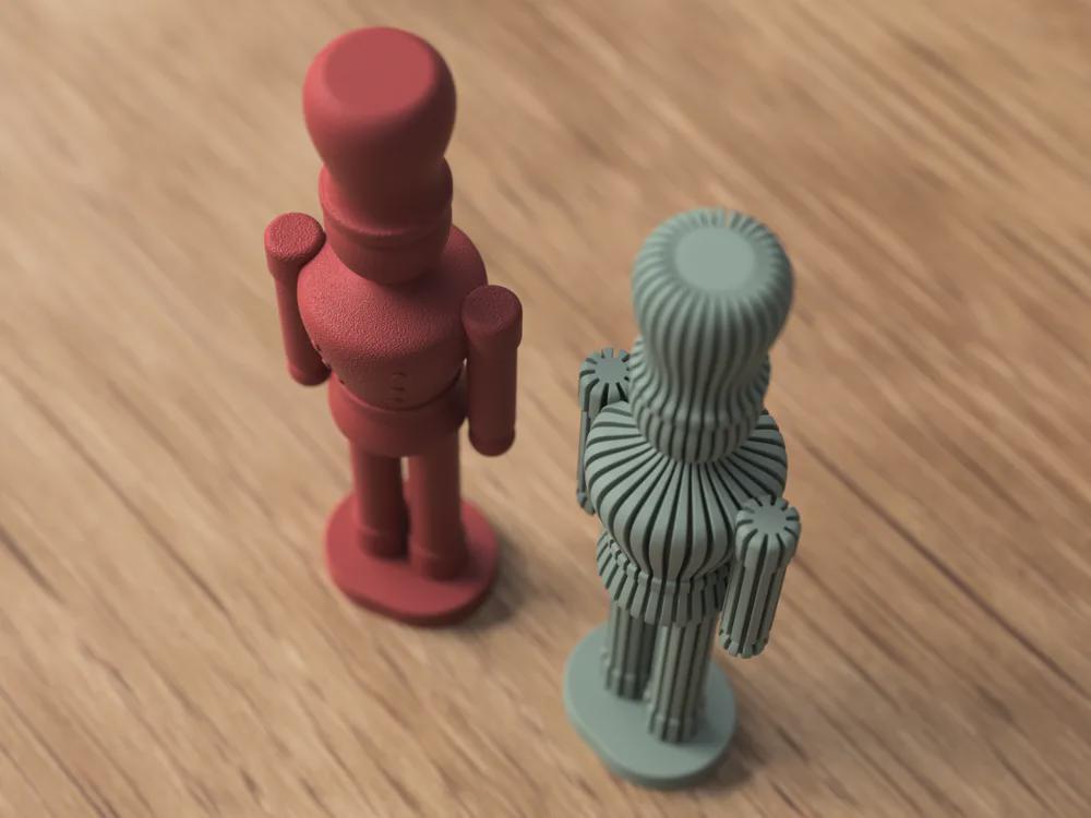 Handgefertigte Nussknacker-Dekoration - Weihnachtsdeko 3D Druck Adventsdekoration Geschenkidee aus PLA, Kunststoff, Plastik, Nachhaltig – 3D-Druck von G3DprintsDE