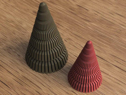 Japandi Weihnachtsbaum | Minimalistische Weihnachtsdeko | 3D-gedruckter Baum aus PLA | Skandi Deko aus PLA, Kunststoff, Plastik, Nachhaltig – 3D-Druck von G3DprintsDE