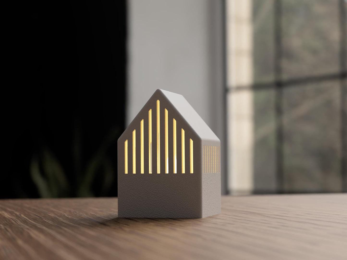 Japandi LED Teelichthaus • 3D-gedruckte Dekoration • Skandi Stil • Minimalistische Weihnachtsdeko • Geschenkidee aus PLA, Kunststoff, Plastik, Nachhaltig – 3D-Druck von G3DprintsDE