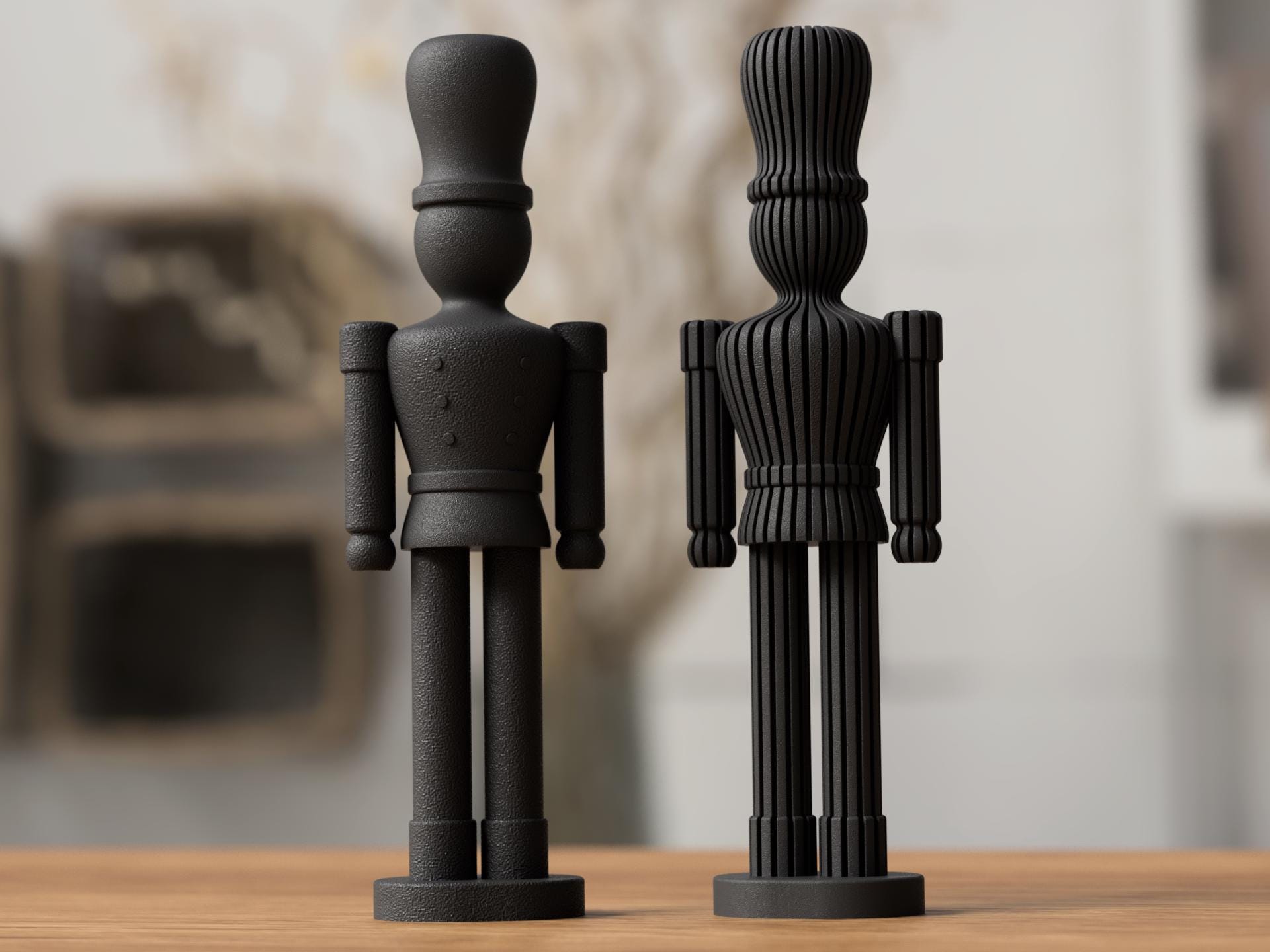Handgefertigte Nussknacker-Dekoration - Weihnachtsdeko 3D Druck Adventsdekoration Geschenkidee aus PLA, Kunststoff, Plastik, Nachhaltig – 3D-Druck von G3DprintsDE