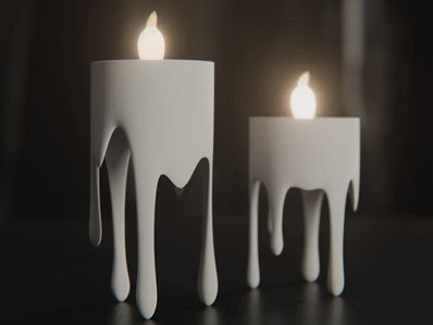 Schwebender Tropfenkerzen-LED-Teelichthalter 3D-Druck | Floating Drip Candle Tealight Holder | Wohnaccessoire Geschenkidee