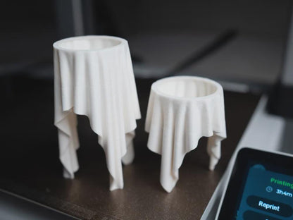 Schwebender Stoff-Kerzen-LED-Teelichthalter | Floating Cloth Candle Tealight Holder | 95 mm & 65 mm Größen