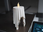 Schwebender Stoff-Kerzen-LED-Teelichthalter | Floating Cloth Candle Tealight Holder | 95 mm & 65 mm Größen