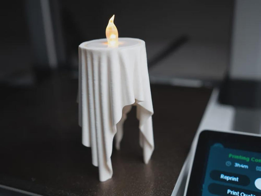 Schwebender Stoff-Kerzen-LED-Teelichthalter | Floating Cloth Candle Tealight Holder | 95 mm & 65 mm Größen
