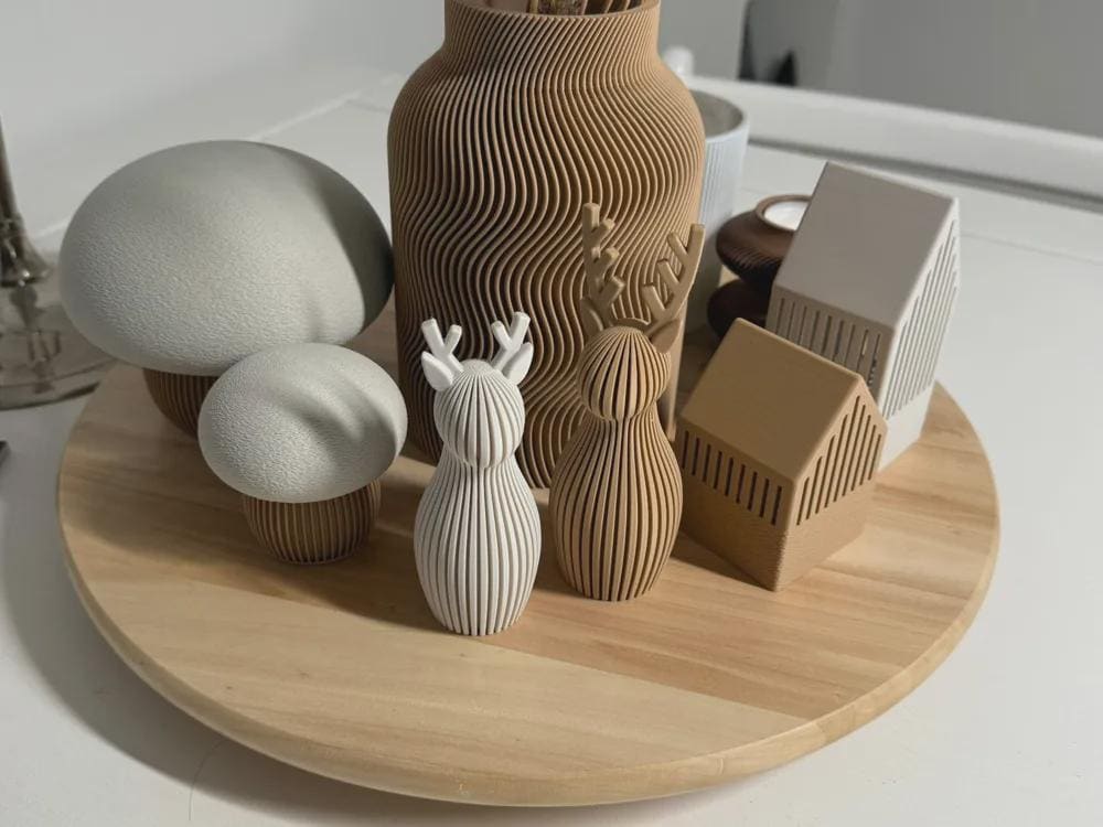 Minimalistische 3D Rentier Deko – Japandi Weihnachtsfigur – 3D Druck Hirsch – Skandi Xmas Dekoration – 2 Größen aus PLA, Kunststoff, Plastik, Nachhaltig – 3D-Druck von G3DprintsDE