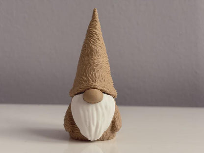 3D gedruckter Weihnachtsgnom – Minimalistische Weihnachtsfigur – Skandi & Japandi Deko – Christmas Gnome with Hairs – Moderne Winterdeko aus PLA, Kunststoff – 3D-Druck von G3DprintsDE