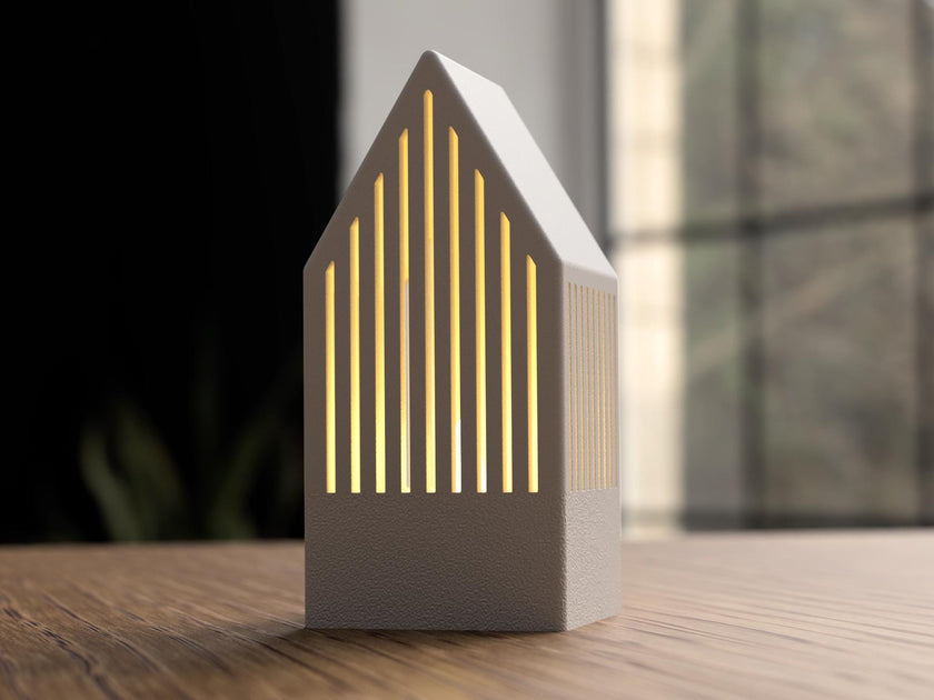 Japandi LED Teelichthaus • 3D-gedruckte Dekoration • Skandi Stil • Minimalistische Weihnachtsdeko • Geschenkidee aus PLA, Kunststoff, Plastik, Nachhaltig – 3D-Druck von G3DprintsDE