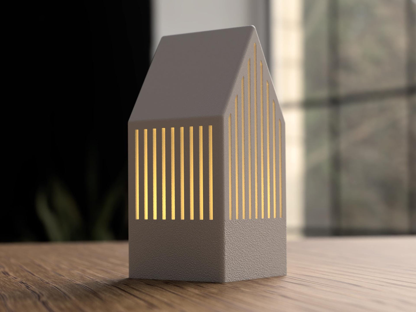 Japandi LED Teelichthaus • 3D-gedruckte Dekoration • Skandi Stil • Minimalistische Weihnachtsdeko • Geschenkidee aus PLA, Kunststoff, Plastik, Nachhaltig – 3D-Druck von G3DprintsDE