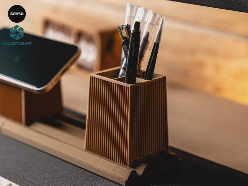MOKU Modular Desk Pen Holder • 3D-gedruckter Stiftehalter • Desk Accessoire • Organizer Modul • Homeoffice Setup aus PLA, Kunststoff, Plastik, Nachhaltig – 3D-Druck von G3DprintsDE