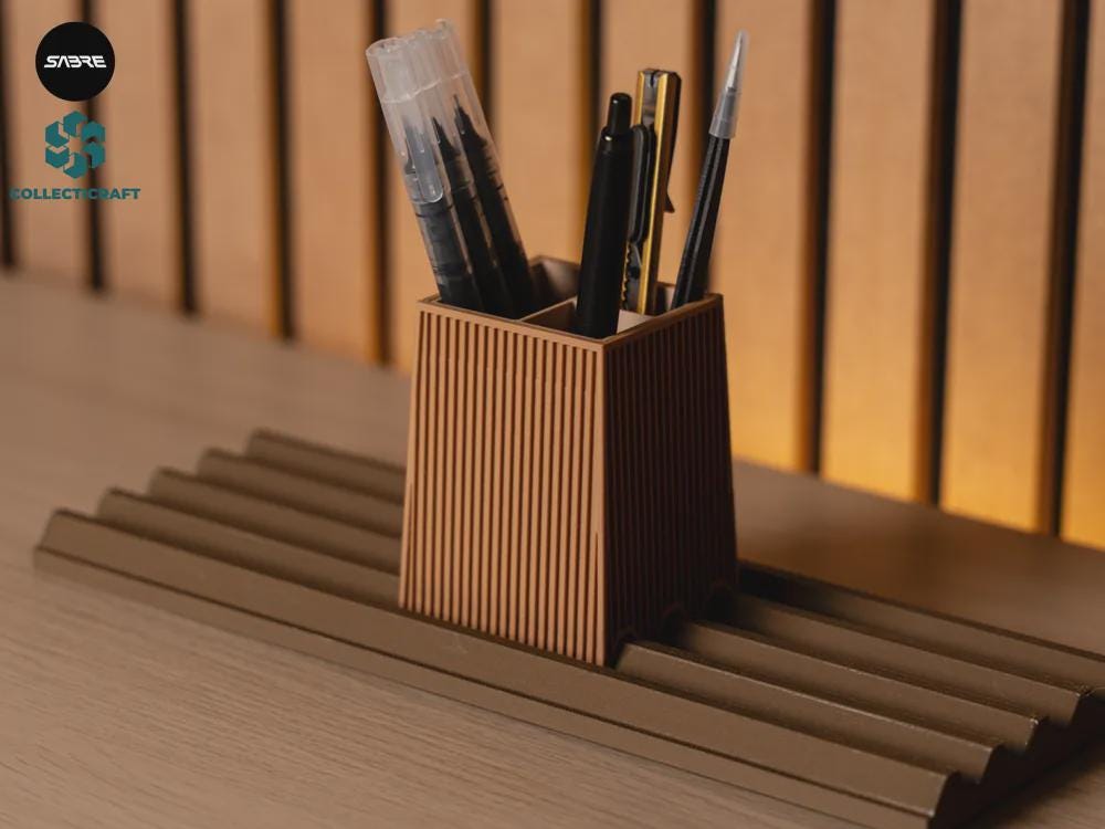 MOKU Modular Desk Pen Holder • 3D-gedruckter Stiftehalter • Desk Accessoire • Organizer Modul • Homeoffice Setup aus PLA, Kunststoff, Plastik, Nachhaltig – 3D-Druck von G3DprintsDE