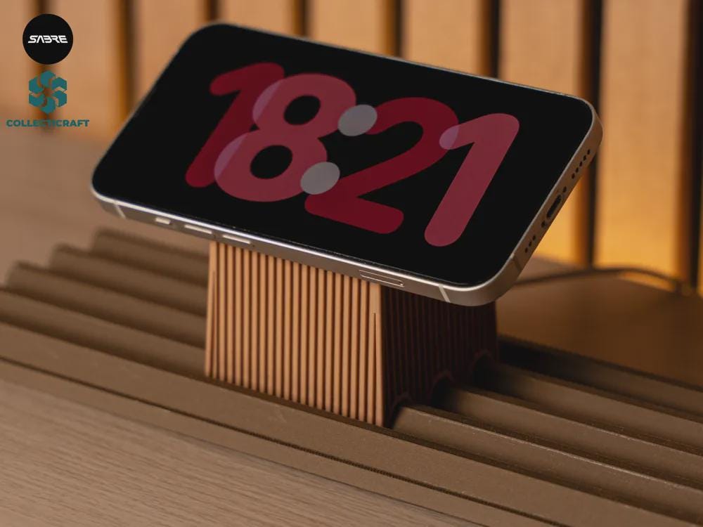 MOKU Modular Desk MagSafe Phone Holder • 3D-gedruckte Halterung für iPhone mit MagSafe • Desk Accessoire • Homeoffice Organizer aus PLA, Kunststoff, Plastik, Nachhaltig – 3D-Druck von G3DprintsDE