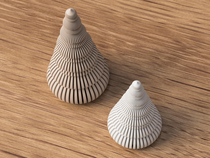 Nordische Weihnachtsbäume – Skandinavische Weihnachtsdeko | 2 Größen, dünn & massiv Varianten aus PLA, Kunststoff, Plastik, Nachhaltig – 3D-Druck von G3DprintsDE