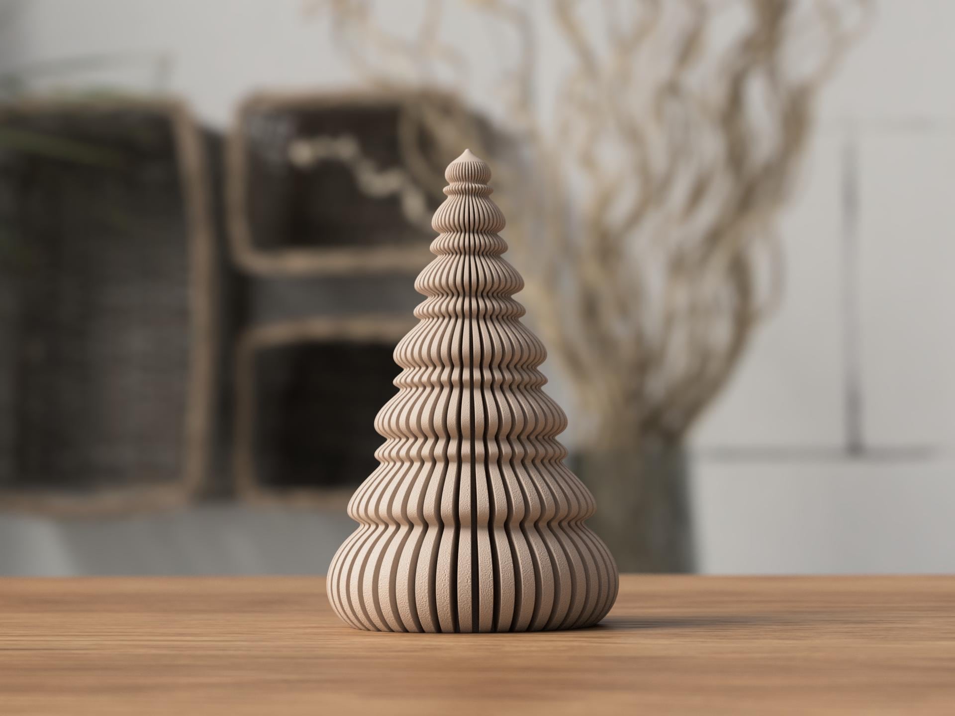 Nordische Weihnachtsbäume – Skandinavische Weihnachtsdeko | 2 Größen, dünn & massiv Varianten aus PLA, Kunststoff, Plastik, Nachhaltig – 3D-Druck von G3DprintsDE