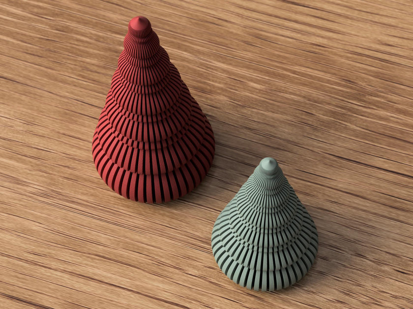 Nordische Weihnachtsbäume – Skandinavische Weihnachtsdeko | 2 Größen, dünn & massiv Varianten aus PLA, Kunststoff, Plastik, Nachhaltig – 3D-Druck von G3DprintsDE