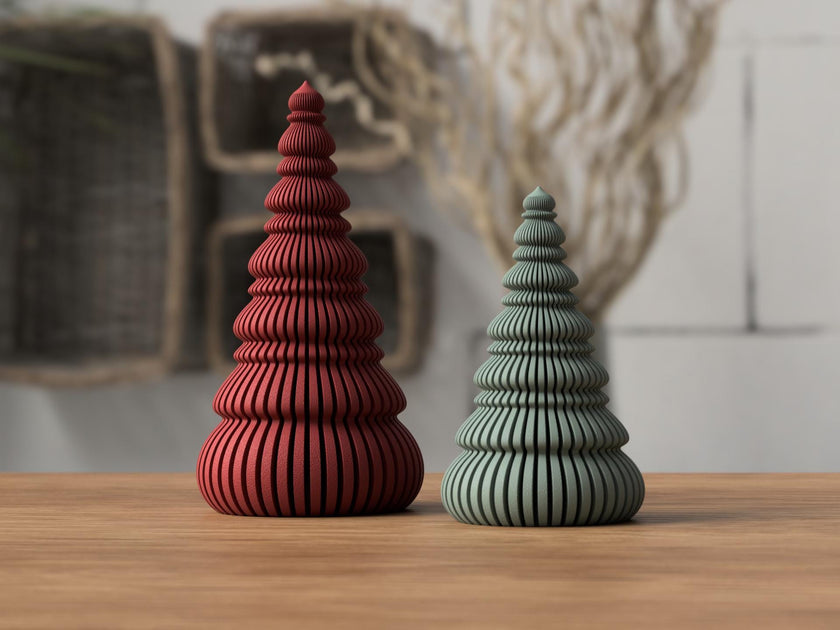 Nordische Weihnachtsbäume – Skandinavische Weihnachtsdeko | 2 Größen, dünn & massiv Varianten aus PLA, Kunststoff, Plastik, Nachhaltig – 3D-Druck von G3DprintsDE