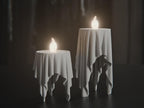 Schwebender Stoff-Kerzen-LED-Teelichthalter | Floating Cloth Candle Tealight Holder | 95 mm & 65 mm Größen